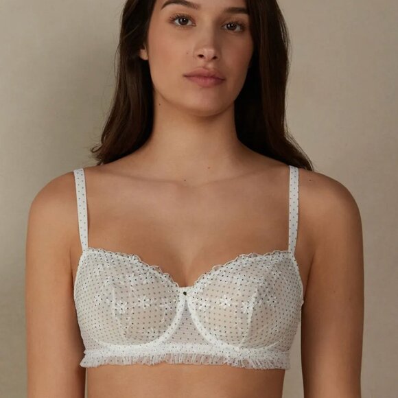 Intimissimi Daniela Little Pleasures Balconette Bra - White 38D NWOT - Picture 2 of 9